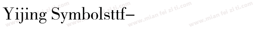 Yijing Symbolsttf字体转换